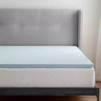 Delara 2 Inch Gel Infused Memory Foam Mattress Topper, Certipur-US Certified, Ventilated Design for Better Airflow