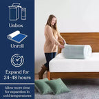 Topper in memory foam con gel da 2" bianco, non trapuntato, 1 posto