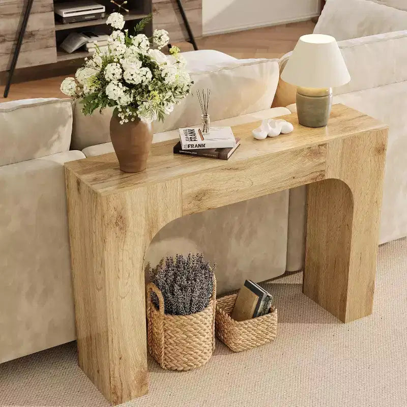 Tavolo consolle rustico Brown Farmhouse, rettangolare, per 1 persona