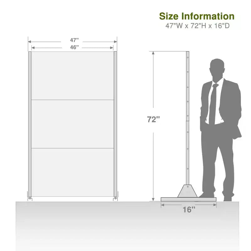 Divisorio per interni in acciaio zincato bianco, 1 pannello, 183 cm (A) x 120 cm (L)