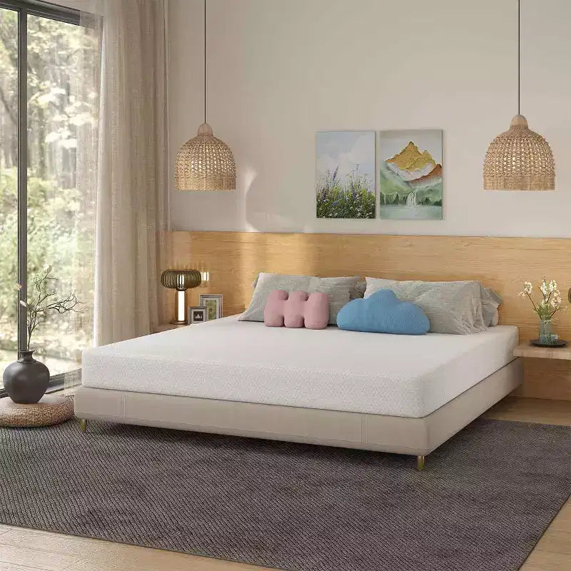 BestMassage 8 Inch Mattress Bamboo Charcoal Memory Foam Mattress Medium Firm Mattress CertiPUR-US Certified