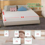 Materasso in memory foam con gel e carbone di bambù, bianco/grigio, rigidità media, 1 posto
