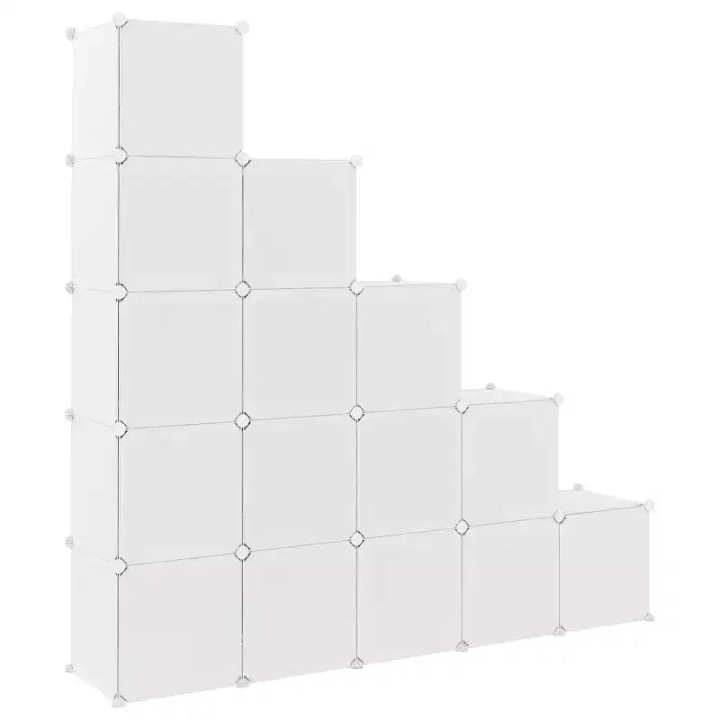 Mobiletto bianco con 15 cubi per bambini, 1 pezzo