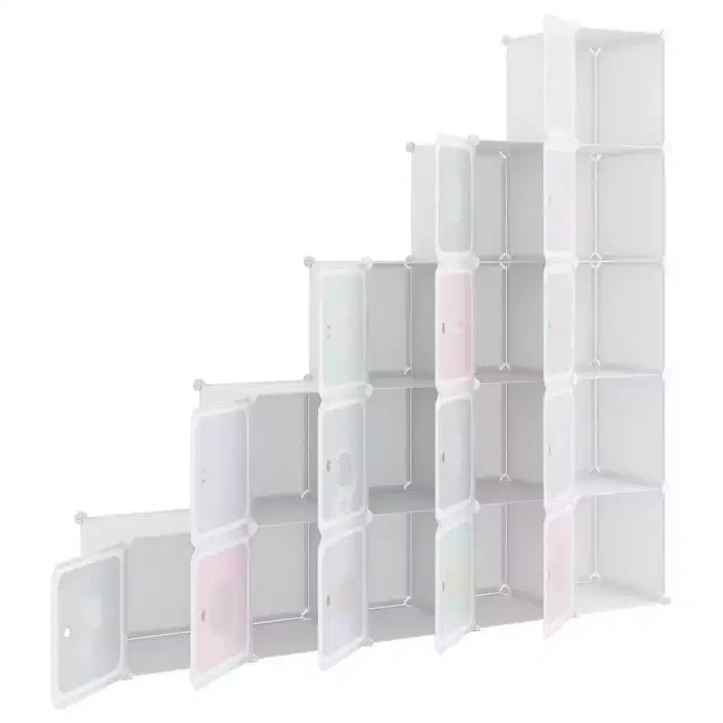 Mobiletto bianco con 15 cubi per bambini, 1 pezzo