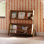 Miele / Noce Naturale / Bianco e Naturale Lavato Scaffale Contenitore per Bambini a 2 Ripiani
