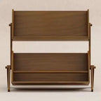 Miele / Noce Naturale / Bianco e Naturale Lavato Scaffale Contenitore per Bambini a 2 Ripiani