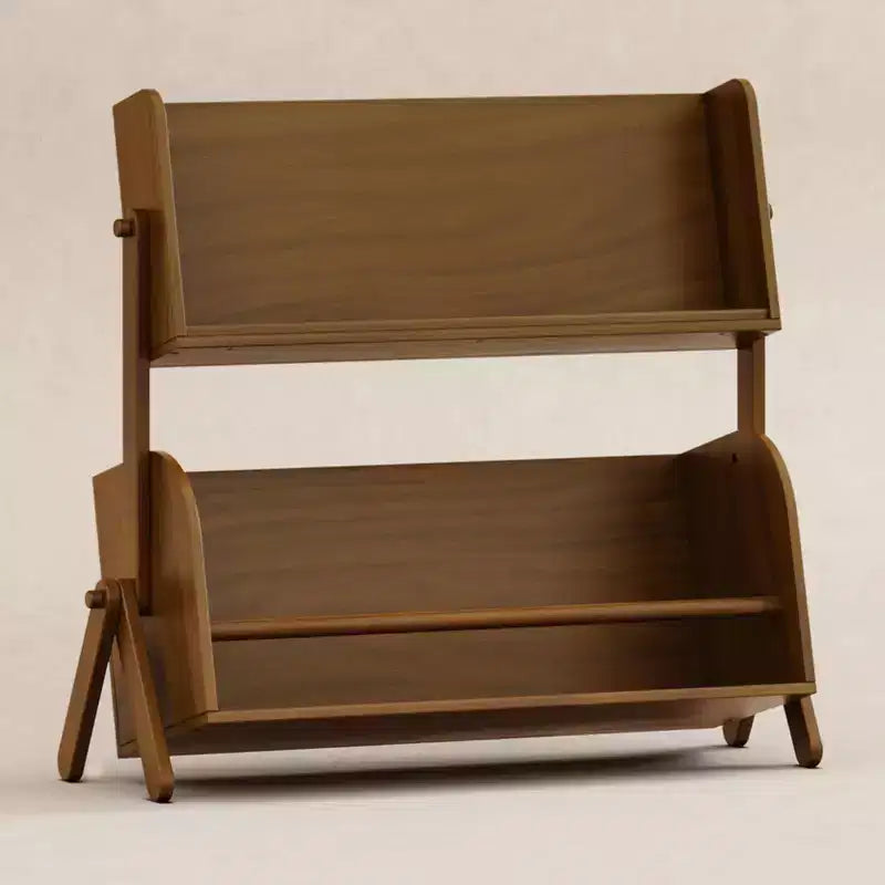 Miele / Noce Naturale / Bianco e Naturale Lavato Scaffale Contenitore per Bambini a 2 Ripiani