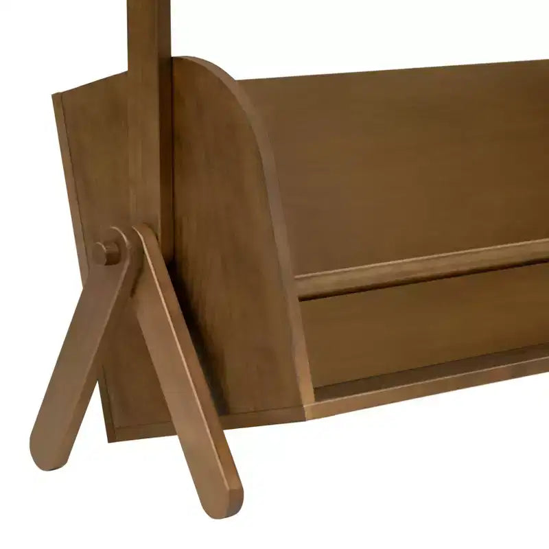 Miele / Noce Naturale / Bianco e Naturale Lavato Scaffale Contenitore per Bambini a 2 Ripiani