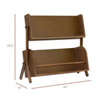Miele / Noce Naturale / Bianco e Naturale Lavato Scaffale Contenitore per Bambini a 2 Ripiani