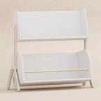 Miele / Noce Naturale / Bianco e Naturale Lavato Scaffale Contenitore per Bambini a 2 Ripiani