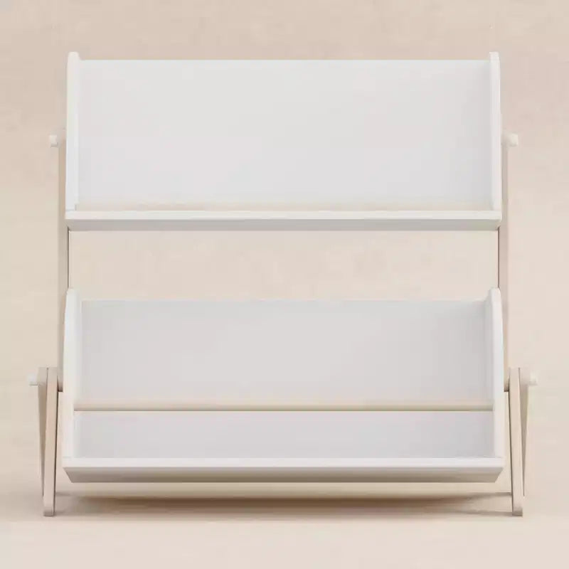 Miele / Noce Naturale / Bianco e Naturale Lavato Scaffale Contenitore per Bambini a 2 Ripiani