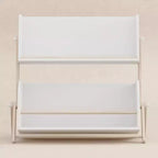 Miele / Noce Naturale / Bianco e Naturale Lavato Scaffale Contenitore per Bambini a 2 Ripiani