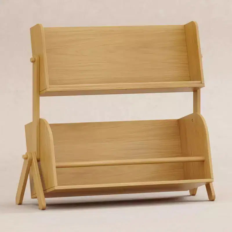 Miele / Noce Naturale / Bianco e Naturale Lavato Scaffale Contenitore per Bambini a 2 Ripiani