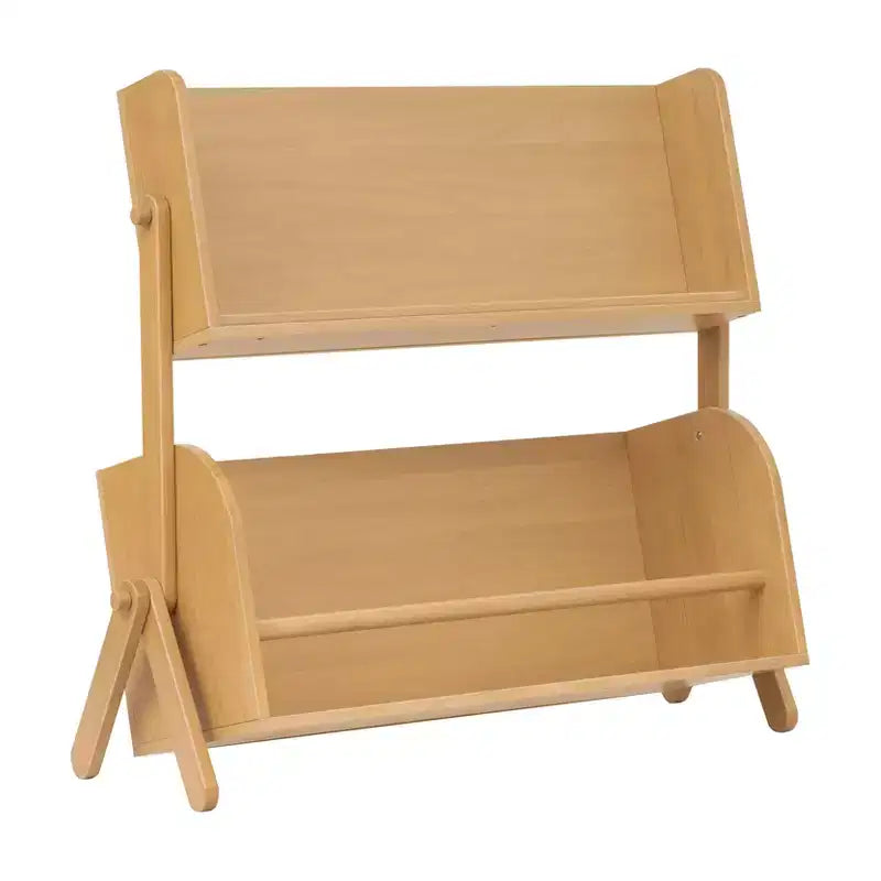 Miele / Noce Naturale / Bianco e Naturale Lavato Scaffale Contenitore per Bambini a 2 Ripiani