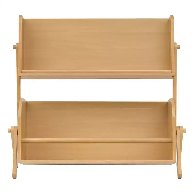 Miele / Noce Naturale / Bianco e Naturale Lavato Scaffale Contenitore per Bambini a 2 Ripiani
