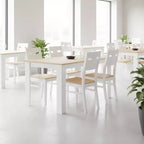 Tavolo da pranzo rettangolare beige e bianco, 2–4 posti a sedere