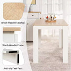 Tavolo da pranzo rettangolare beige e bianco, 2–4 posti a sedere