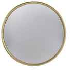 Specchio da parete convesso rotondo dorato, singolo, diametro 38 cm, cornice in metallo