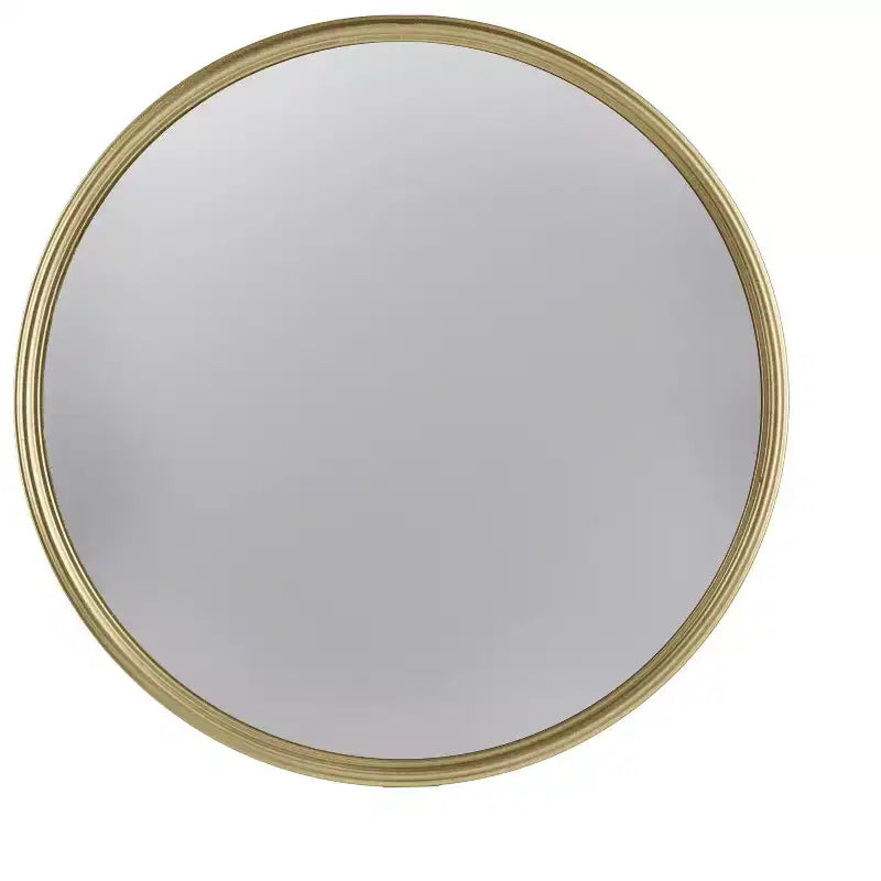 Specchio da parete convesso rotondo dorato, singolo, diametro 38 cm, cornice in metallo