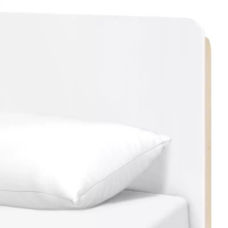 Letto singolo bianco e legno naturale con lavaggio – Struttura in pino, per 1 bambino