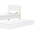 Letto singolo bianco e legno naturale con lavaggio – Struttura in pino, per 1 bambino