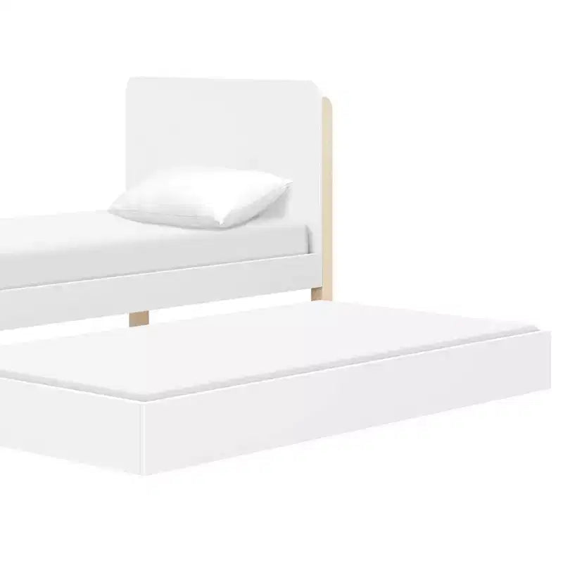 Letto singolo bianco e legno naturale con lavaggio – Struttura in pino, per 1 bambino