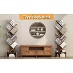 Libreria a forma di albero a 8 livelli marrone – Scaffale angolare aperto per 1 persona