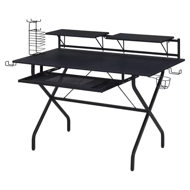 Dondolo da esterno in acciaio nero per 2 persone, 150 cm L x 114 cm A x 74 cm P
