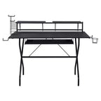 Dondolo da esterno in acciaio nero per 2 persone, 150 cm L x 114 cm A x 74 cm P