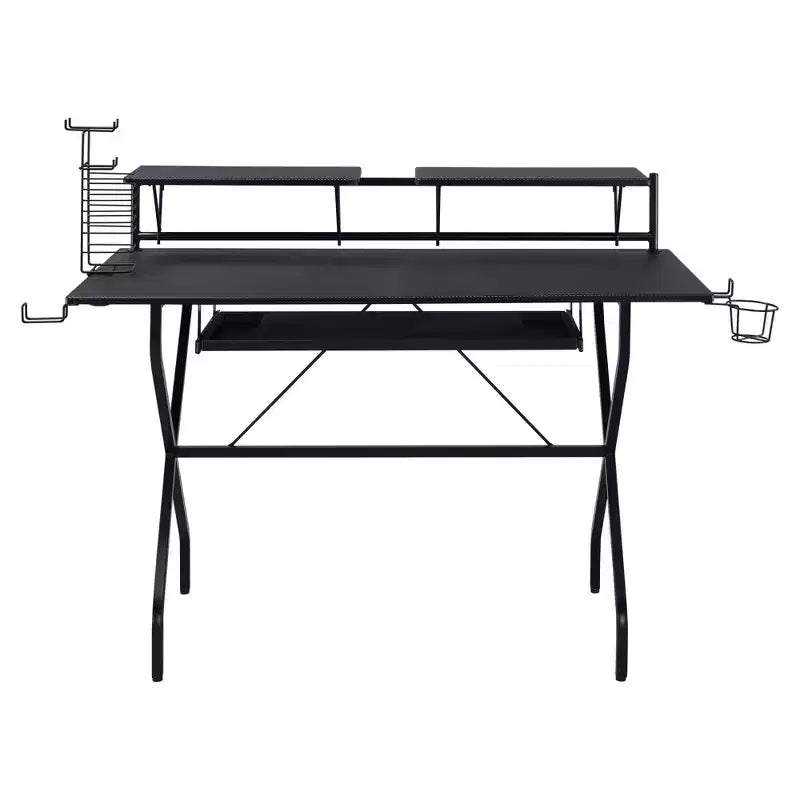 Dondolo da esterno in acciaio nero per 2 persone, 150 cm L x 114 cm A x 74 cm P