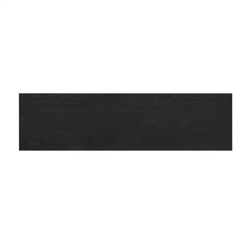 Consolle rettangolare nera/naturale con gambe tonde cave