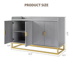 Credenza a 4 ante nera / grigia / verde grigio opaco / bianca