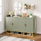 Credenza a 4 ante nera / grigia / verde grigio opaco / bianca