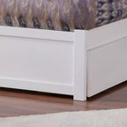 Letto a piattaforma White Full Mission con letto estraibile, per 2 (+1) persone