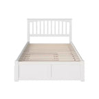 Letto a piattaforma White Full Mission con letto estraibile, per 2 (+1) persone