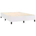 Struttura letto a piattaforma matrimoniale completa in similpelle bianca, 2 persone