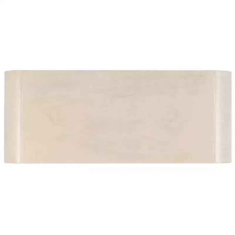 Tavolino da caffè curvo a 1 ripiano, colore nero/marrone/bianco sporco, 1 pezzo