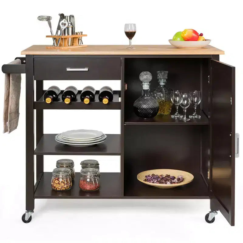 Toeletta moderna marrone con specchio LED, cassetti e sgabello, 1 persona