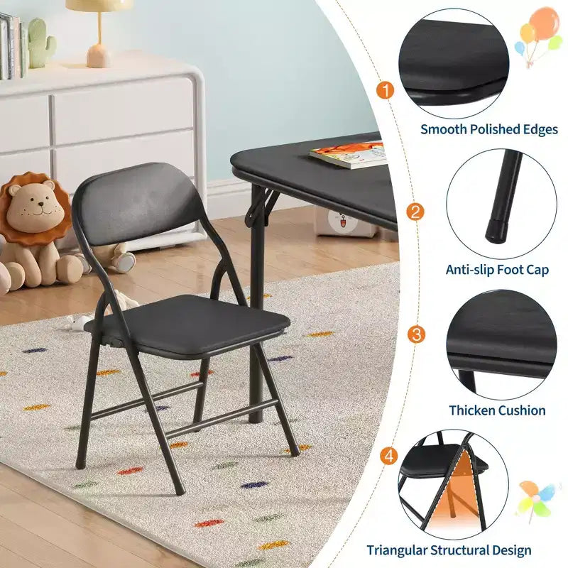 Tavolo pieghevole per attività in beige/nero/grigio per un massimo di 6 persone, rettangolare