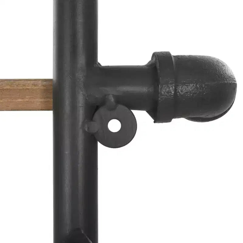 Scaffale industriale marrone e nero, 5 ripiani, montaggio in 1 persona