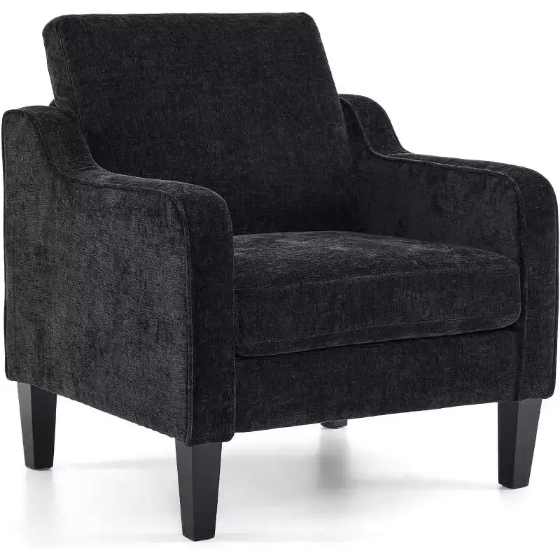 Poltrona d'accento rivestita in ciniglia, monoposto – Nero / Bianco crema / Verde scuro e altro