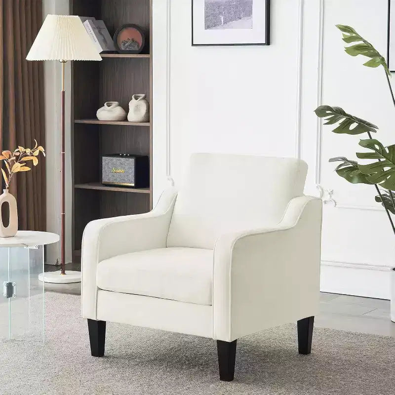 Poltrona d'accento rivestita in ciniglia, monoposto – Nero / Bianco crema / Verde scuro e altro