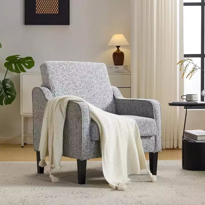 Poltrona d'accento rivestita in ciniglia, monoposto – Nero / Bianco crema / Verde scuro e altro