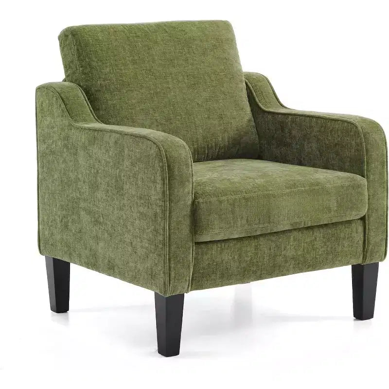 Poltrona d'accento rivestita in ciniglia, monoposto – Nero / Bianco crema / Verde scuro e altro